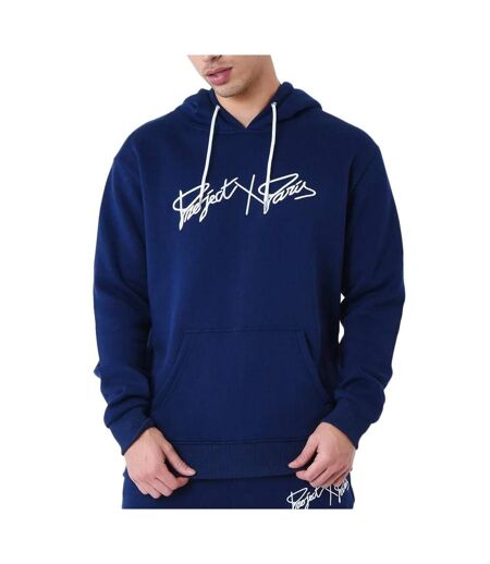 Sweat à Capuche Bleu Foncé Homme Project X Paris Basic Full Logo - M