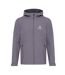 Mens makalu recycled polyester soft shell jacket vulcano heather grey heather Iqoniq-1