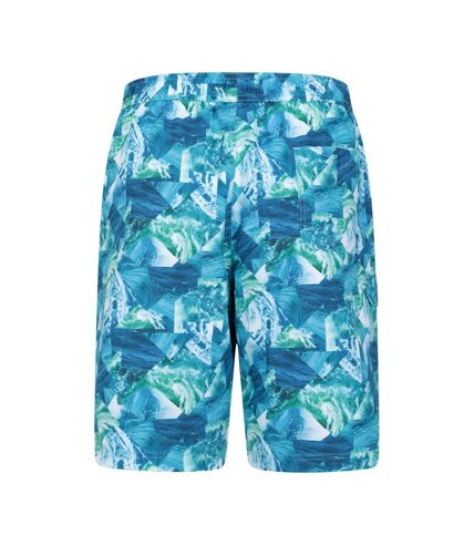 Mens ocean patterned boardshorts teal Mountain Warehouse