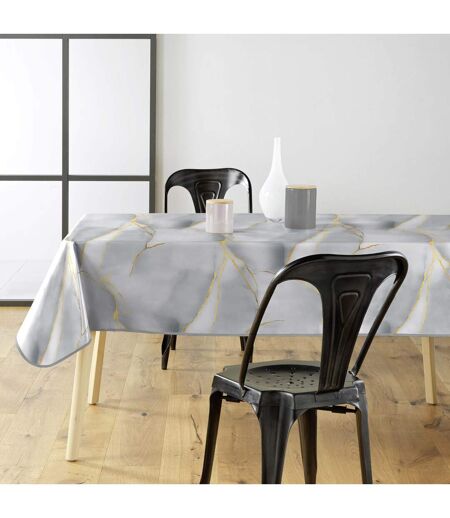 Nappe Toile Cirée Marbrelle 140x240cm Gris