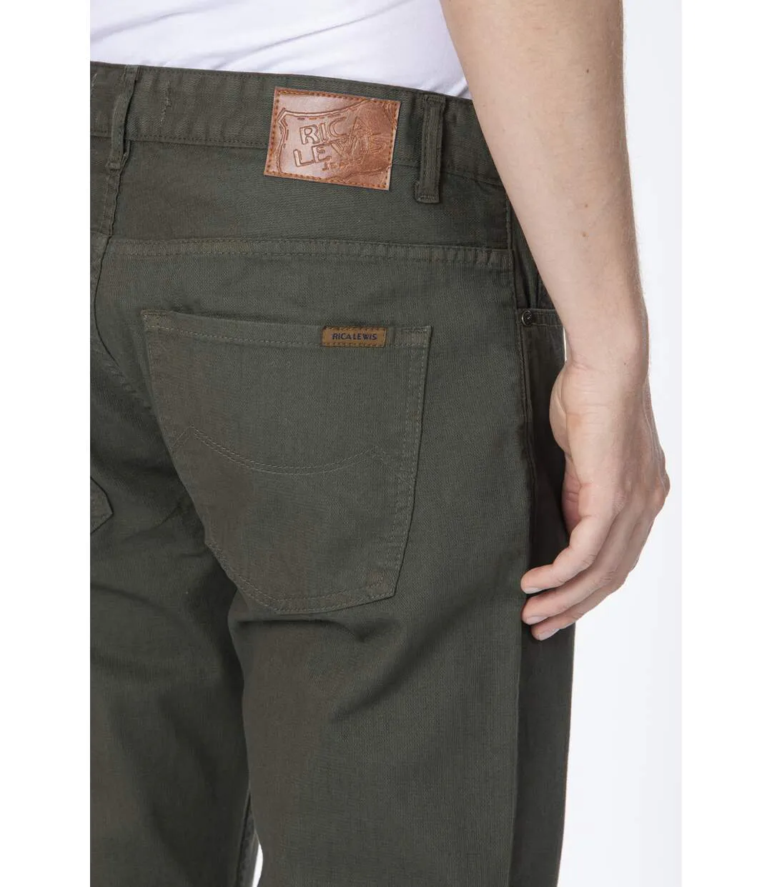 Jeans RL70 coupe droite confort coton dobby piqué léger AMAL 'Rica Lewis'-4