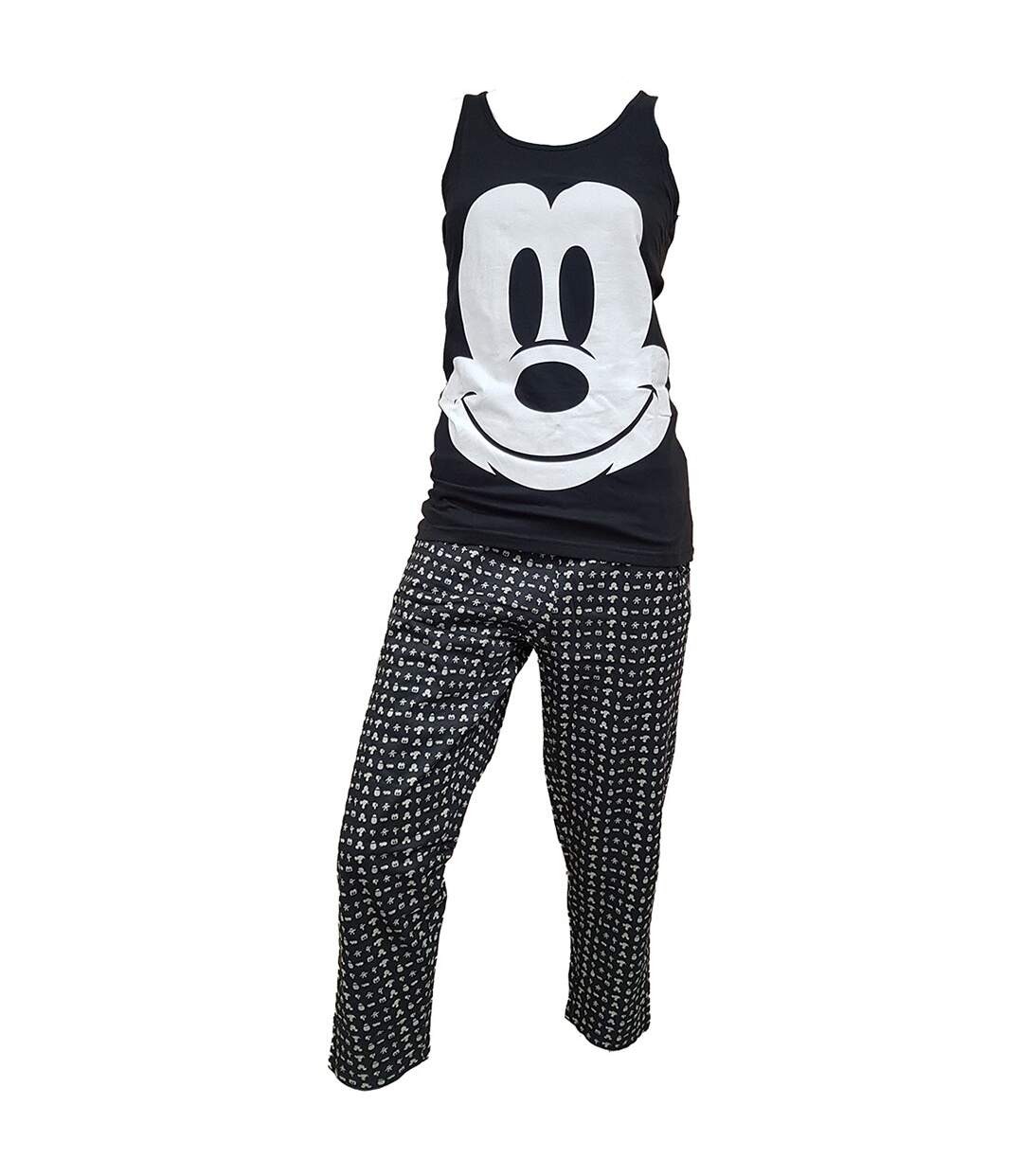 Pyjama Femme MINNIE en Coton -Chaleur,Douceur et Confort- Rh3581 Noir-1