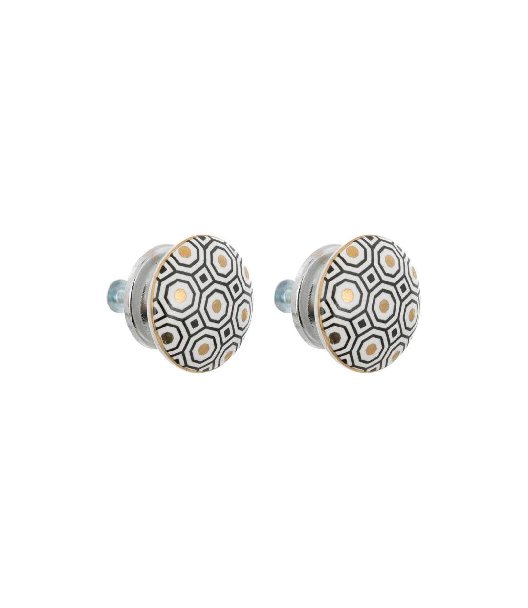 Lot de 2 Boutons de Meuble Arianna 4cm Blanc-1
