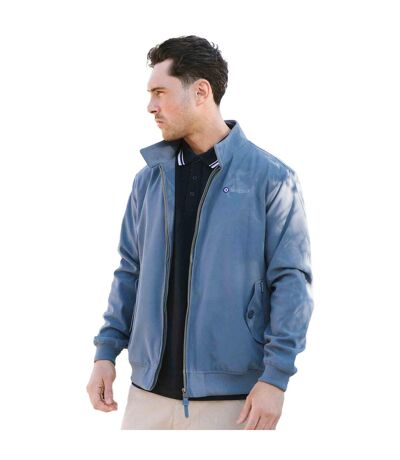 Mens Shower Resistant Harrington Jacket Mid Blue Lambretta