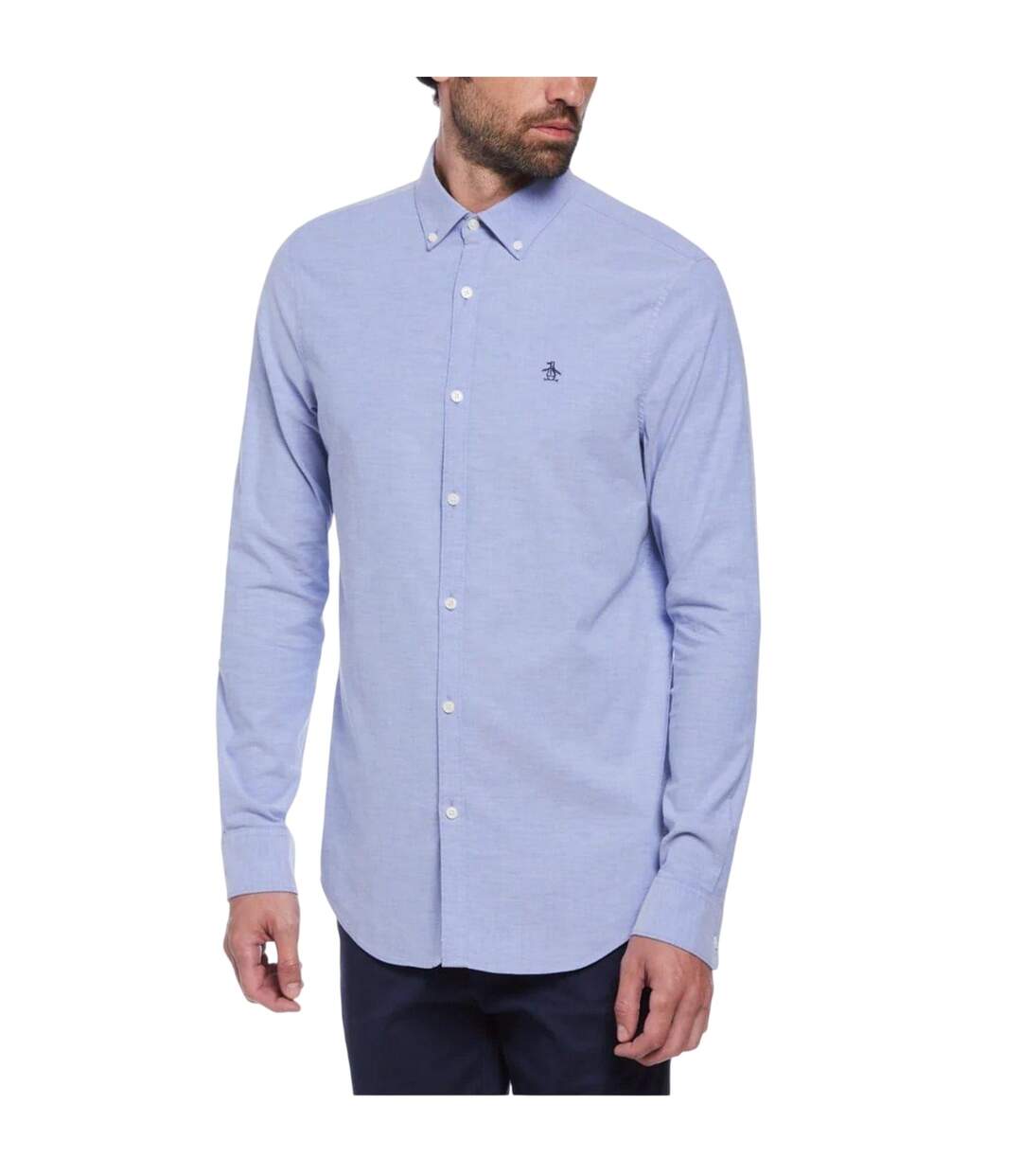 Chemise Manches Longues Sticker Pete Homme Bleu Original Penguin-4