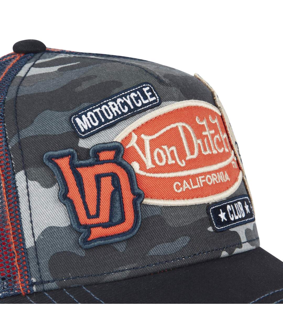 Casquettes homme trucker avec filet et patchs Von Dutch Vondutch-3