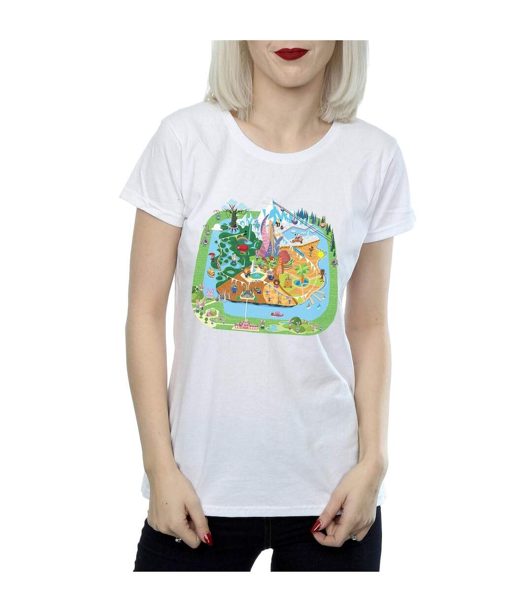 Disney T-shirt en coton Zootropolis City Femme/Femme (Blanc) - UTBI45143-3