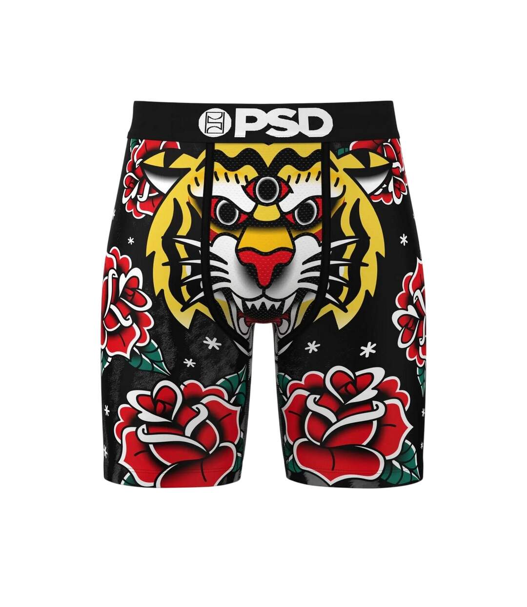 Mens 3 Eyed Floral Tiger Boxer Briefs Multicoloured PSD-1