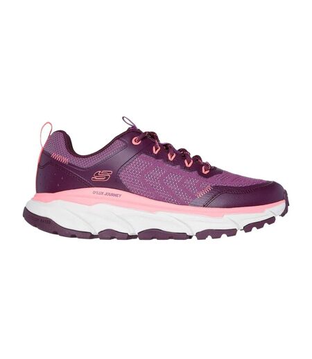 Womens/ladies d´lux journey marigold trainers raspberry Skechers