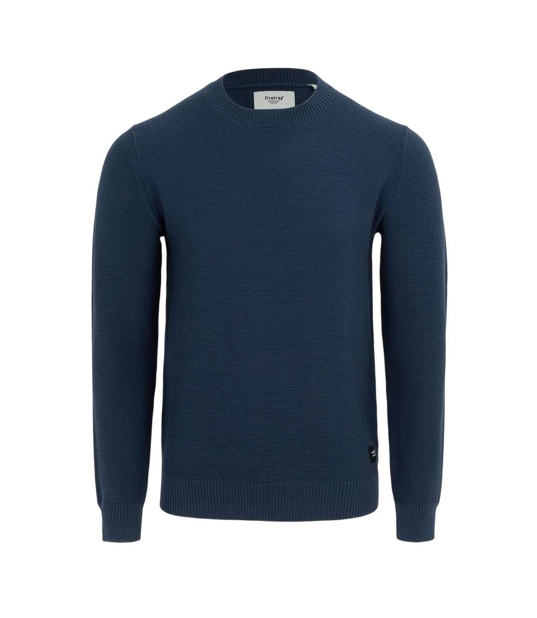 Mens Knitted Crew Neck Jumper Navy Firetrap-1