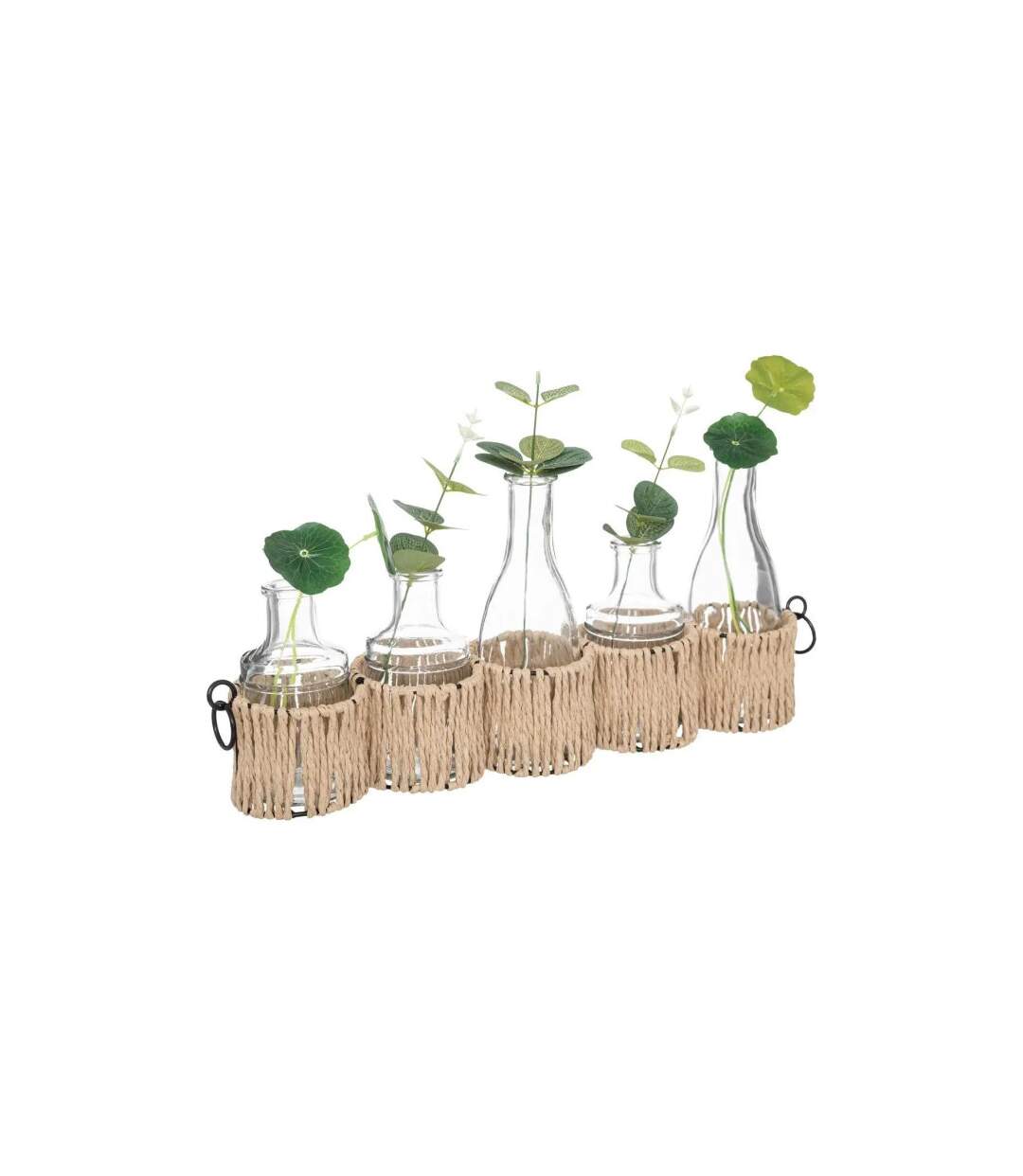 Lot de 5 Soliflores & Tiges Cosy 40cm Beige-1