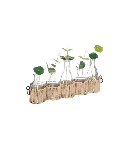 Lot de 5 Soliflores & Tiges Cosy 40cm Beige