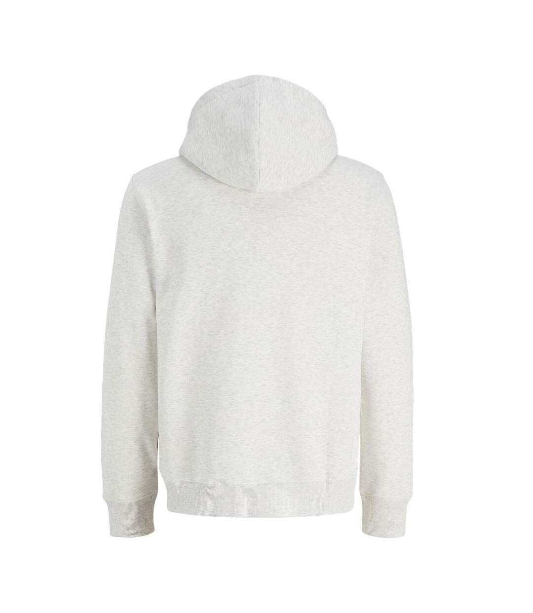 Sweat gris chiné/bordeaux homme jack & jones javery-2