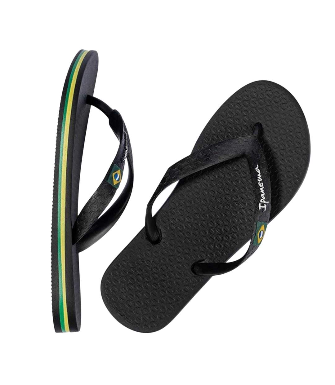 Tongs Motif/style Drapeau Brésilien Femme Noir Ipanema-2
