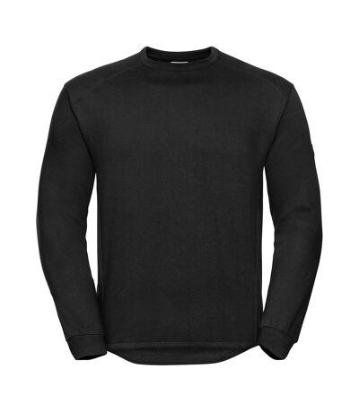 Russell Mens Spotshield Heavy Duty Crew Neck Sweatshirt (Black) - UTRW9373