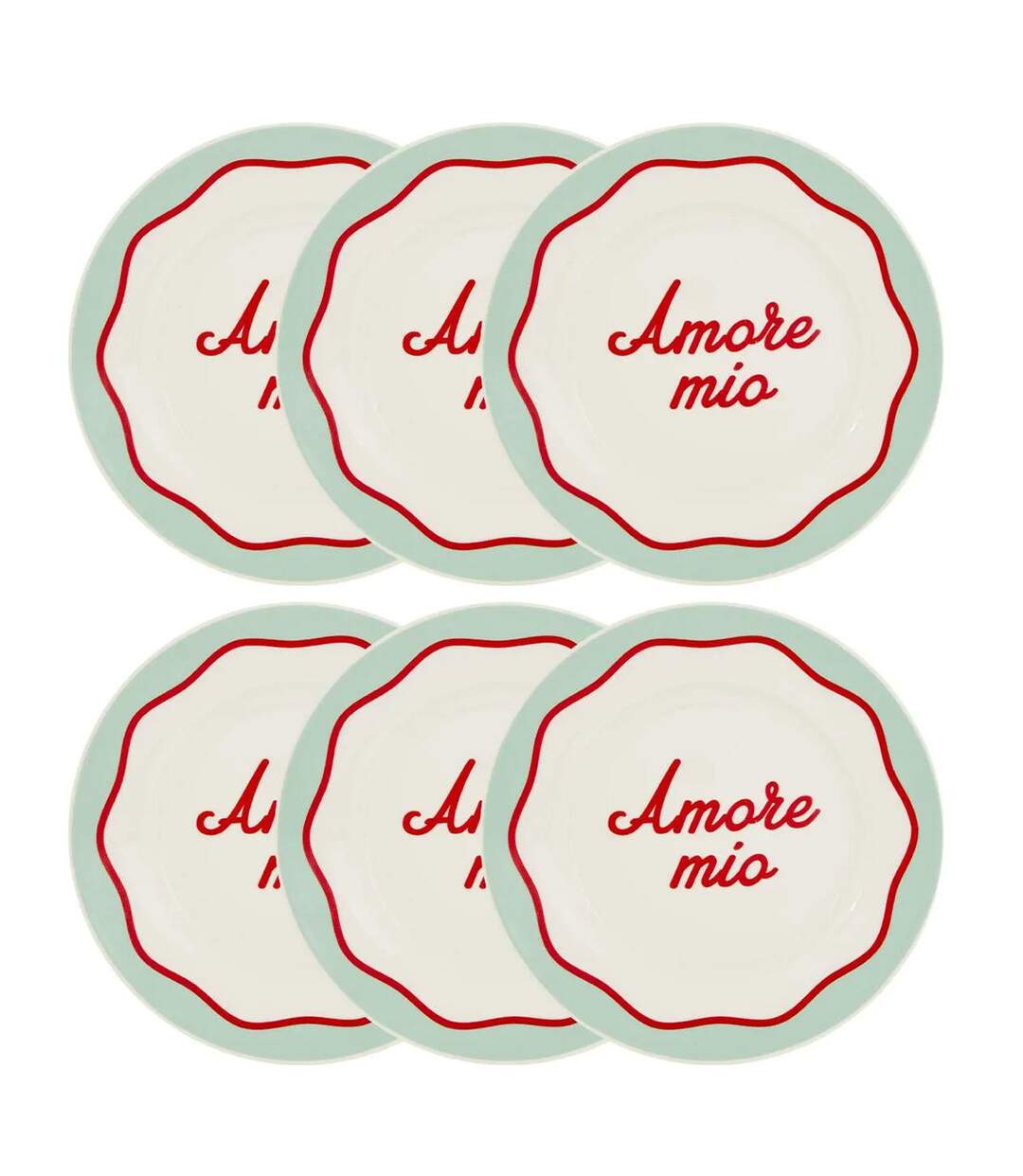 Lot de 6 Assiettes à Dessert Della Pasta 20cm Multicolore-2