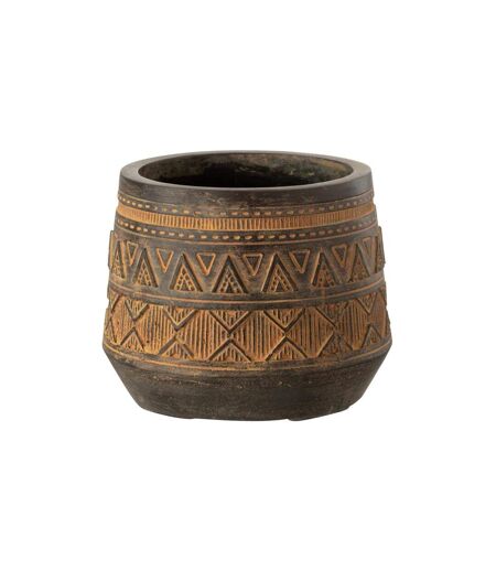 Cache-Pot Déco Ethnique 18cm Marron