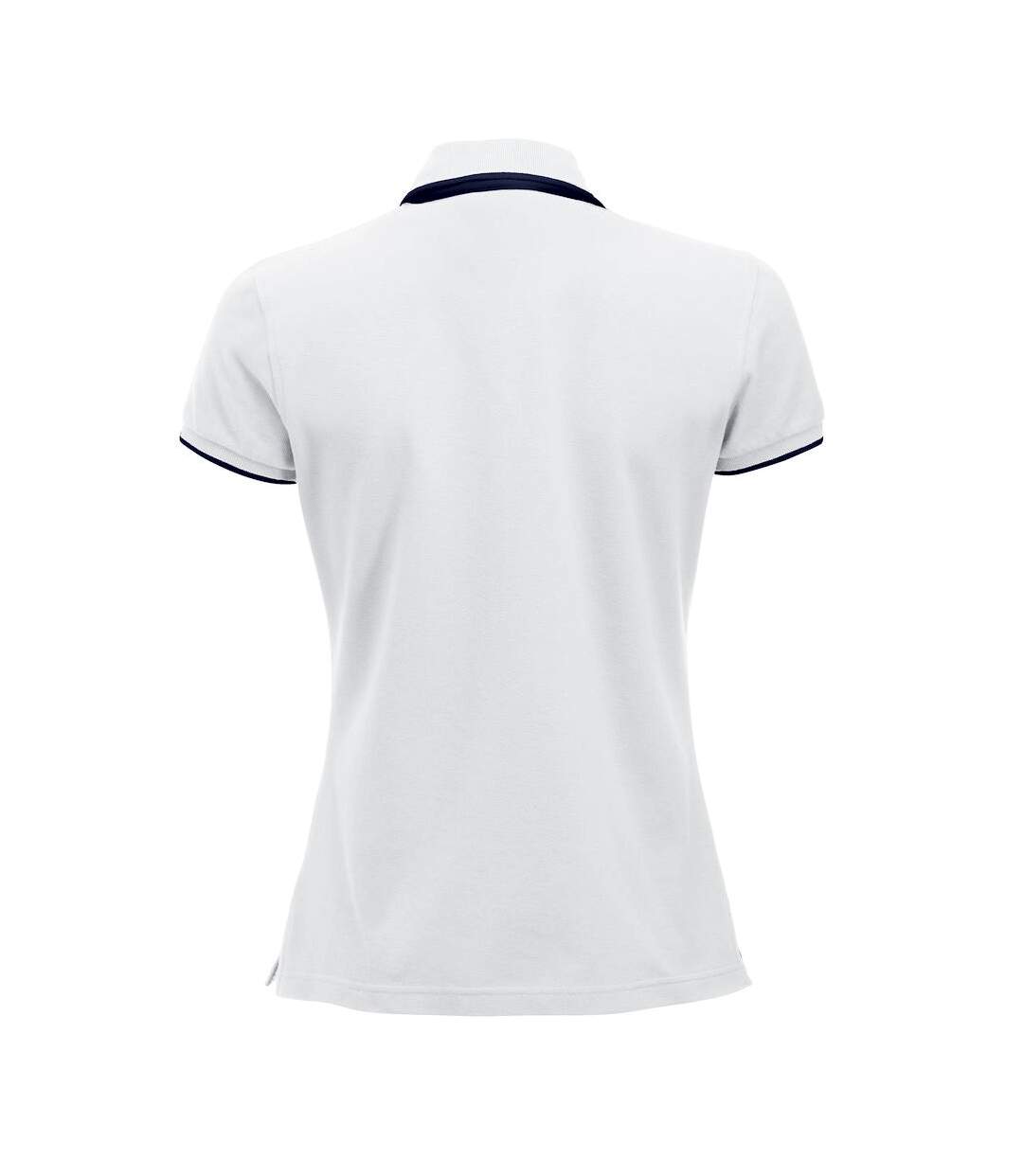 Polo seattle femme blanc / bleu marine foncé Clique