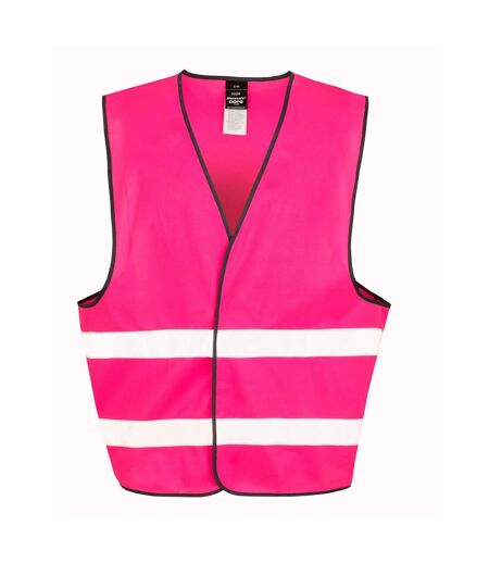 Gilet haute visibilité core enhanced adulte rose fluo SAFE-GUARD by Result