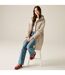 Veste Imperméable Longue À Capuche Et Taille Ajustables Motif/style Petites Fleurs Cath Kidston Femme Crème Harmonie Floral Regatta-4