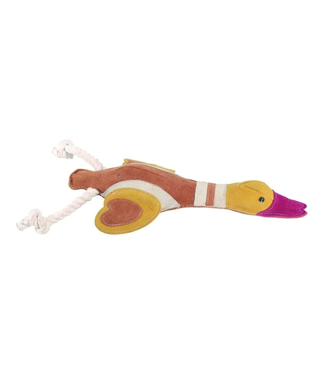 Quackers the duck suede dog toy one size multicoloured Benji & Flo-1