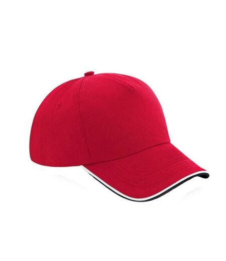 Casquette Authentic Unisexe Rouge Noir Blanc Beechfield