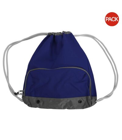 Lot De 2  Athleisure Sacs De Gym Hydrofuge À Cordon Athleisure Taille Unique Bleu Marine Bagbase