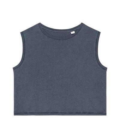 Native Spirit Womens/Ladies Faded Cropped Tank Top (Mineral Grey)