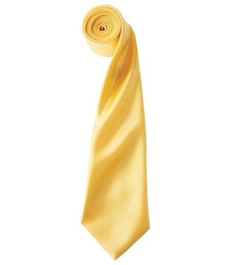 Cravate satin unie - PR750 - jaune foncé