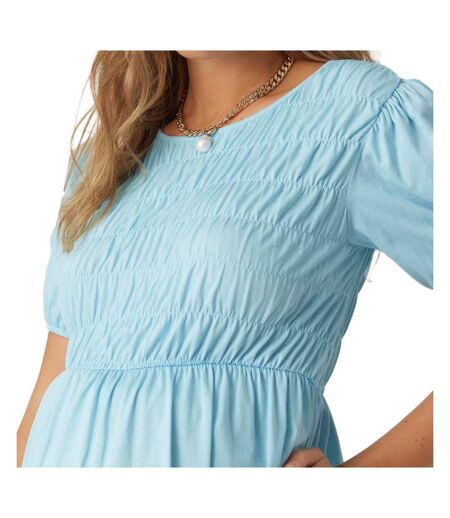 Robe de Grossesse Bleu Femme Mamalicious Pannie - L