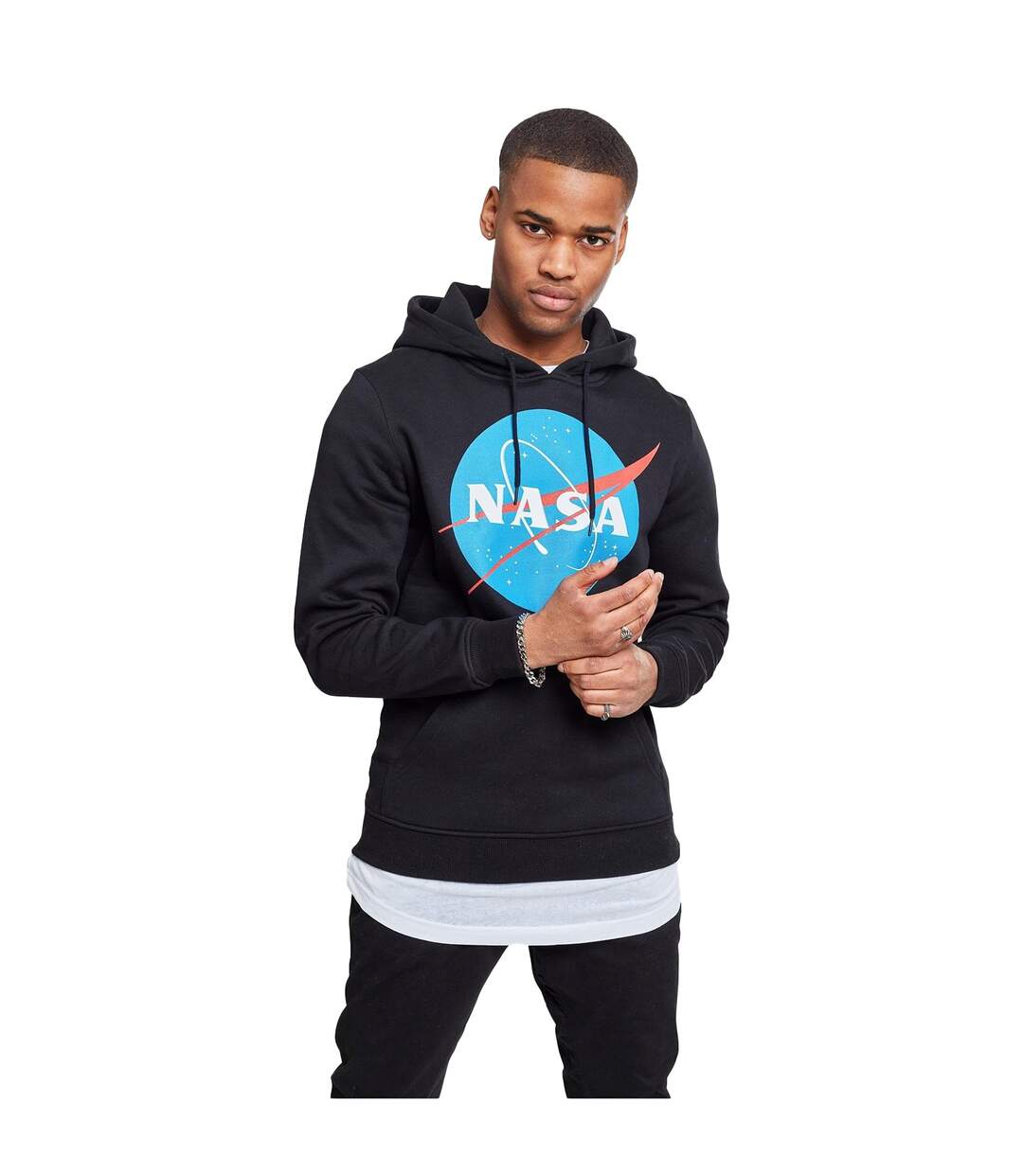 Sweat À Capuche Nasa Homme Noir Mister Tee-1