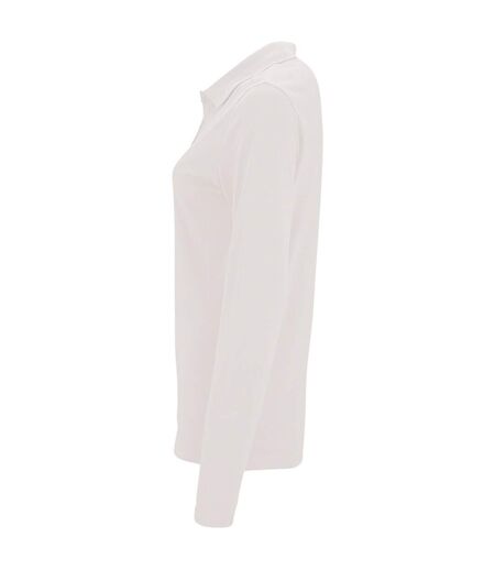 Polo manches longues perfect femme blanc SOLS