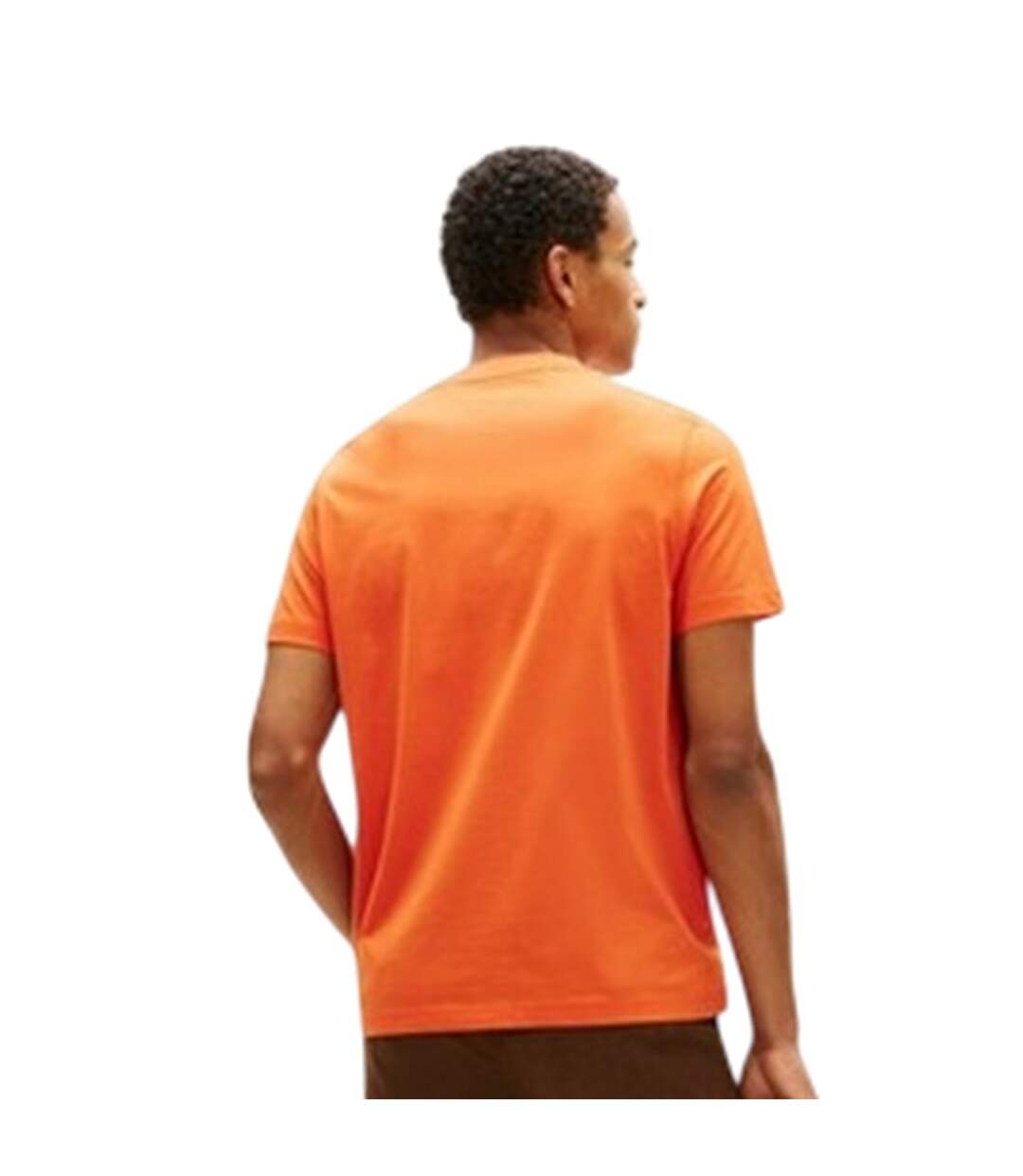 Mens Script Logo Regular T-shirt Brilliant Orange Tommy Hilfiger-3
