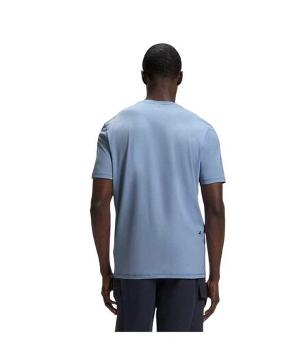 Mens Striped Logo Regular T-shirt Blue Boss