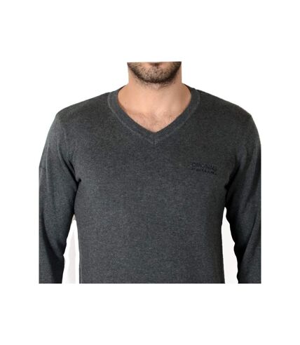 Pull Jack and Jones David V Neck DK Grey Mel