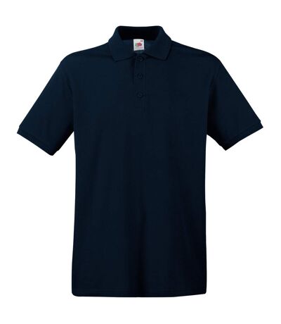 Fruit Of The Loom Premium Mens Short Sleeve Polo Shirt (Deep Navy)