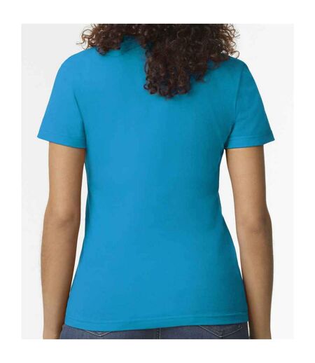 T-shirt femme bleu saphir Gildan