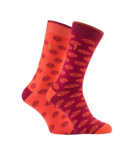 2 Pack Mens Retro Cotton Rich Luxury Formal Dress Socks