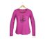 MAYFLOWER NUAGE – Tee-shirt manches longues fushia 100% coton col bateau pour un look vitaminé-2