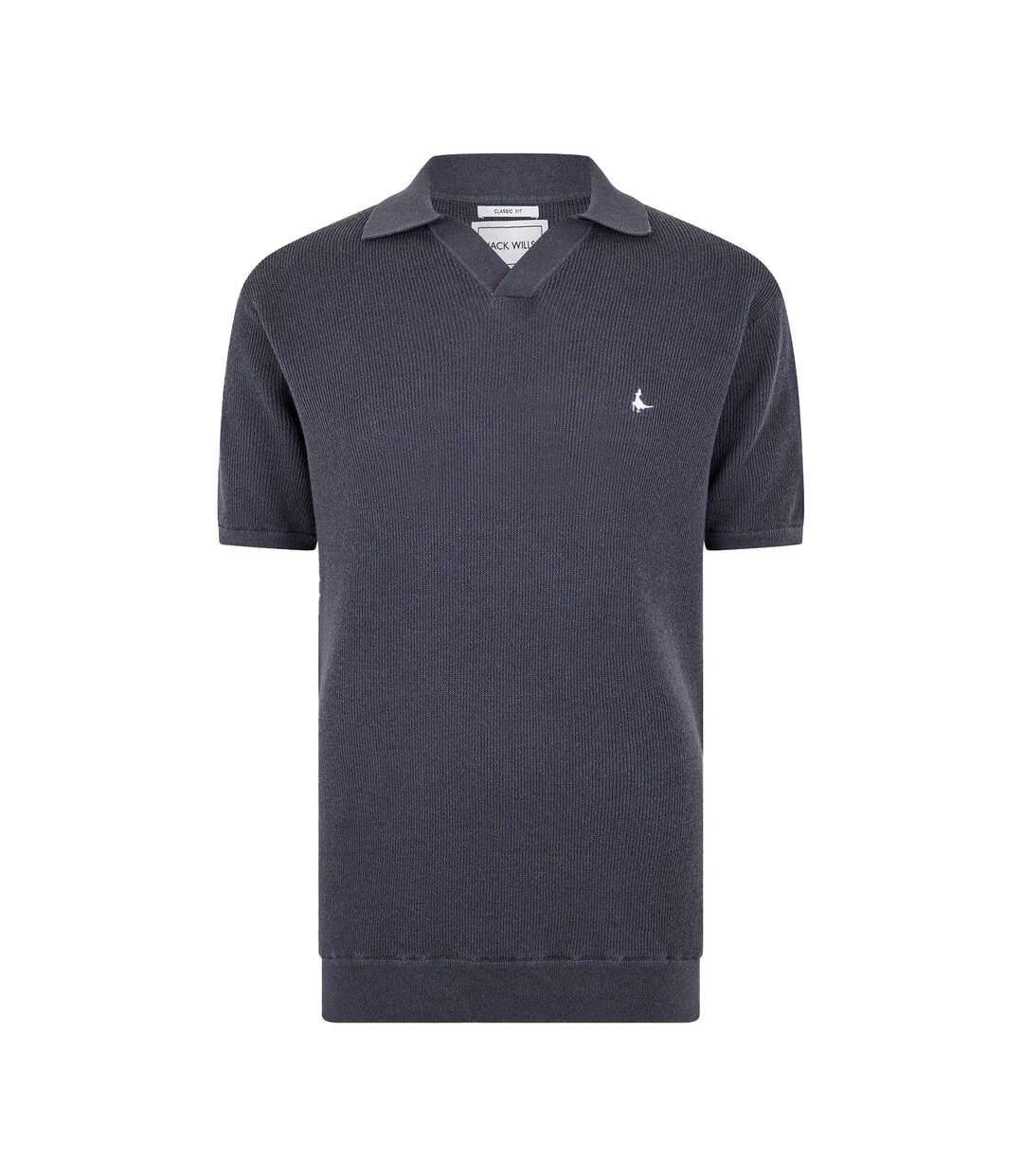 Mens Knitted Polo Shirt Forged Iron Jack Wills-3
