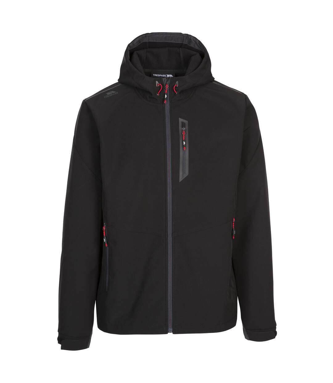 Mens marlon soft shell jacket black Trespass-1