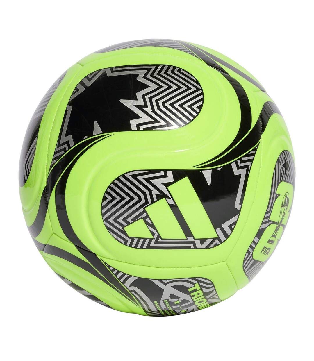 Ballon De Foot Trionda Taille 5 Citron Noir Adidas-2