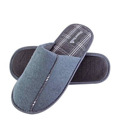 Mens Slip On Style Wide Back Mule Slippers