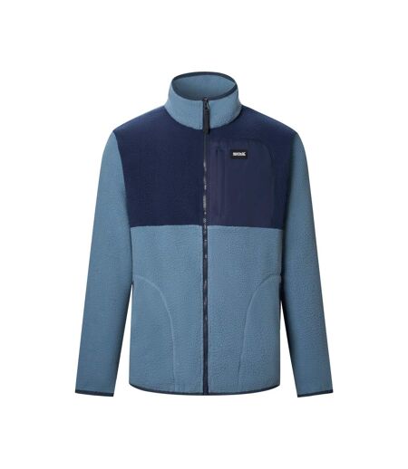 Veste Polaire Motif/style Blocs De Couleurs Frankie Homme Gris Pâle Bleu Marine Regatta
