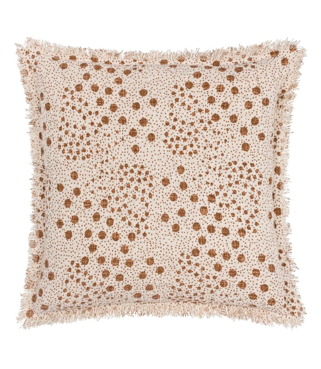 Hara woven fringe cushion cover 50cm x 50cm yolk Yard