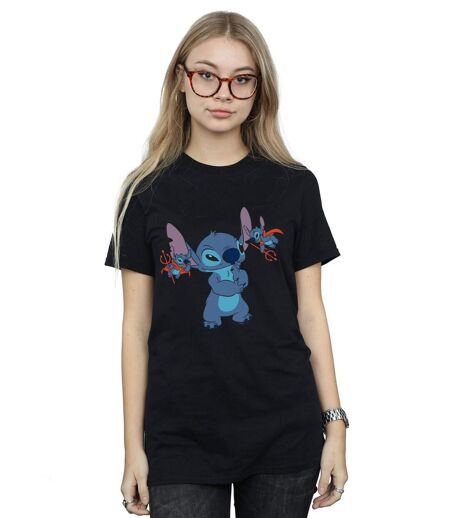 Disney - T-shirt LILO AND STITCH LITTLE DEVILS - Femme (Noir) - UTBI17201
