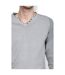 Pull homme manches longues  - Couleur gris - Col en V