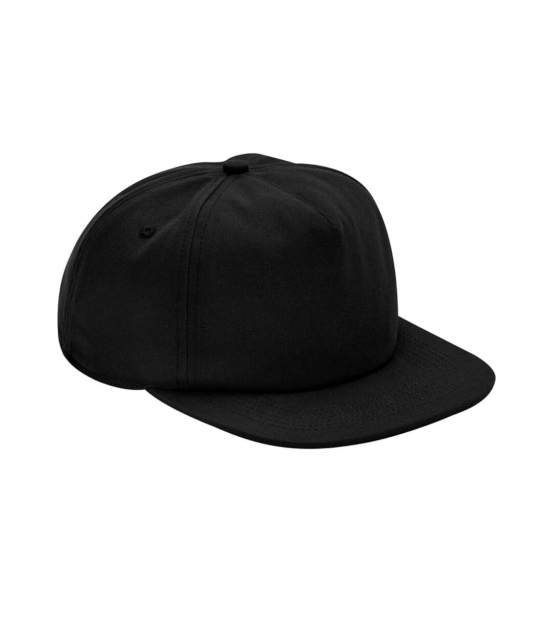 5 panel organic cotton cap black Beechfield-1