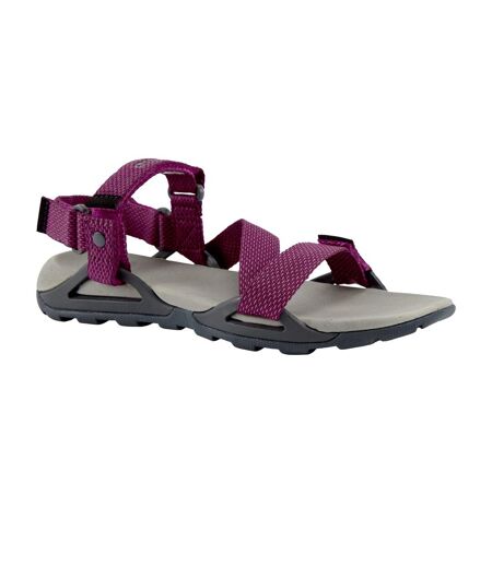 Womens/ladies lady locke sandals charcoal/raspberry Craghoppers