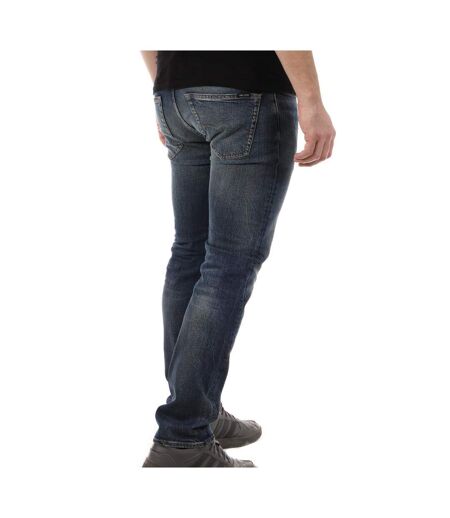 Jean droit bleu délavé homme teddy smith reg